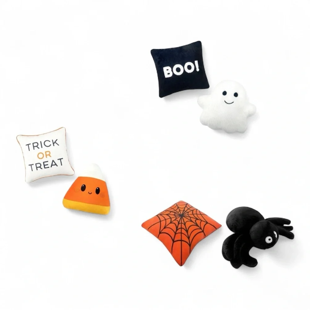 Set of 6 Mini Decorative Halloween Pillows 🎃